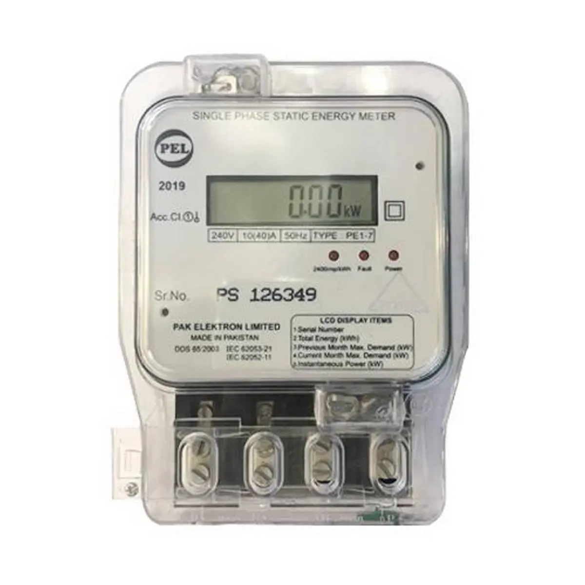 Saeed Bhai Analog Energy Meter Single Phase