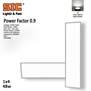 SIC LED SMD Panel Light Ceiling Light 1x4 48W