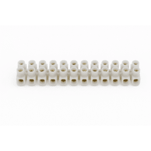 12 Way Terminal Block Connector – 15A Brass Screw Strip for Electrical Wiring