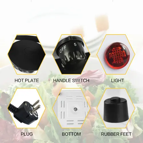 Electrical Single Hot Plate for Cooking CNZIDEL 1015A - Image 2