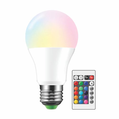 Bedrag Infrarød strubehoved LED 12W E27 RGB 16 Multi Color Changing Light Bulb with Remote  Control-sbestore