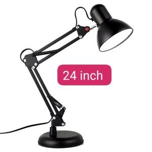 Adjustable Study Table Desk Lamp Flexible Swing Arm With Heavy Base