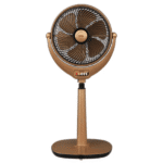 louver pedestal fan copper and brown color
