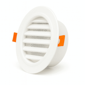 round air vent white color with orange clips 4 inch