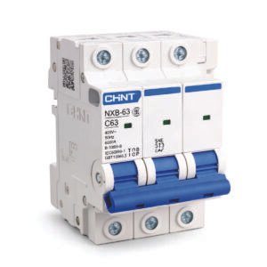 CHINT NXB-63 3 Pole 63A Circuit Breaker (C63) 6kA MCB – 400V