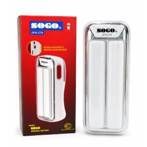 SOGO JPN-279 Rechargeable Emergency Light with Micro USB & Nokia Socket