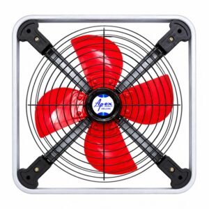 Apex Deluxe Metal Exhaust Fan – Heavy Duty Ventilation Fan | Copper Motor | High Speed Air Throw | Red Blade Industrial Fan
