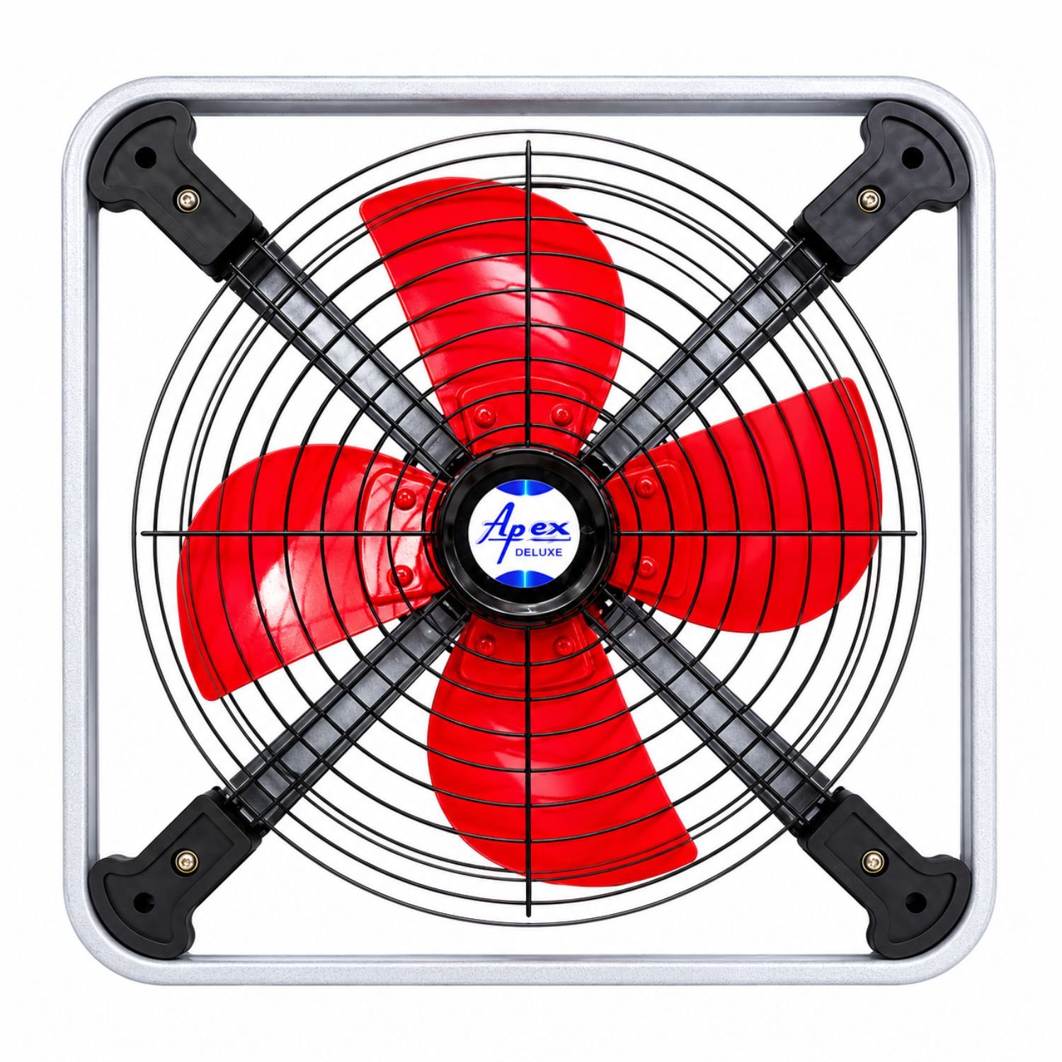 Apex Deluxe Metal Exhaust Fan – Heavy Duty Ventilation Fan | Copper Motor | High Speed Air Throw | Red Blade Industrial Fan