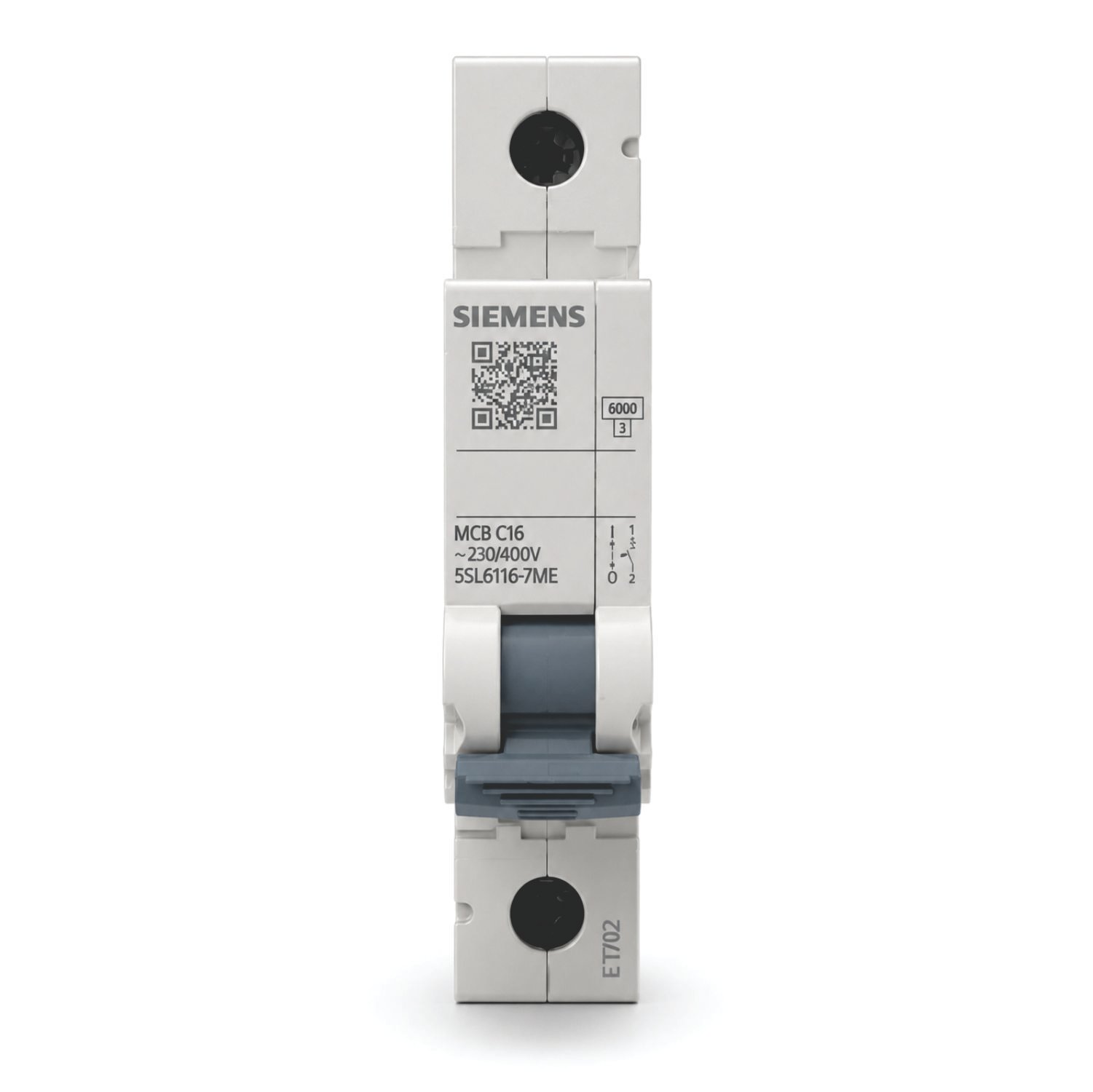 Siemens 16A Single Pole MCB C16 6kA 5SL6116-7ME