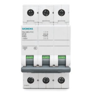 Siemens 63A Triple Pole MCB C63 10kA 5SL4363-7