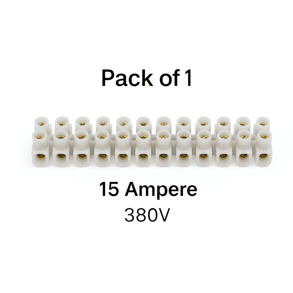 12 Way Terminal Block Connector – 15A Brass Screw Strip for Electrical Wiring - Image 6