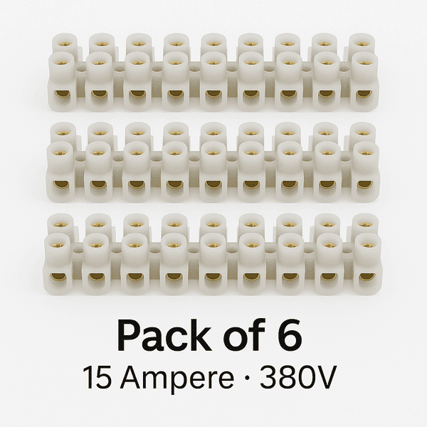 12 Way Terminal Block Connector – 15A Brass Screw Strip for Electrical Wiring - Image 4