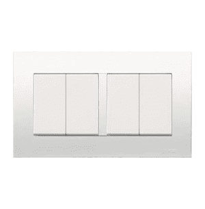 Clipsal 4 Gang 1 Way Switch Vivace Series
