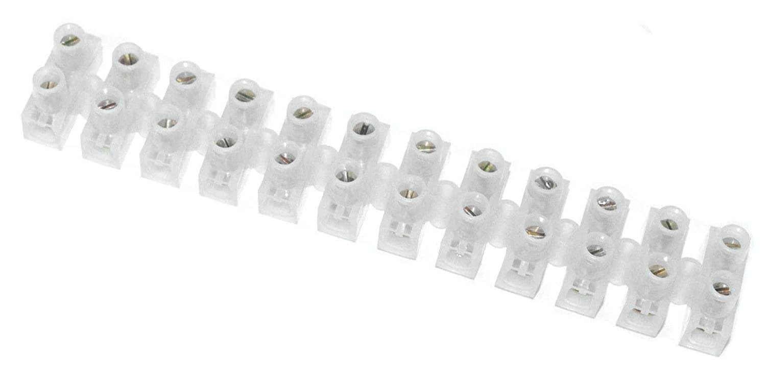 Set of 12 Connector Strip  10 Amp Terminal Block Wire Connection