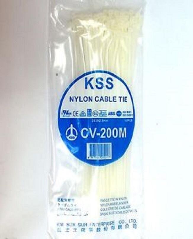 Nylon Cable Tie - 200 X 2.5Mm - Cv-200M 8 inch (100 Pcs)