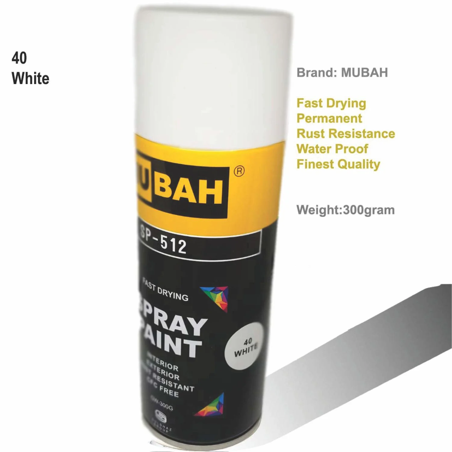 MUBAH Spray Paint Black (SP-512)