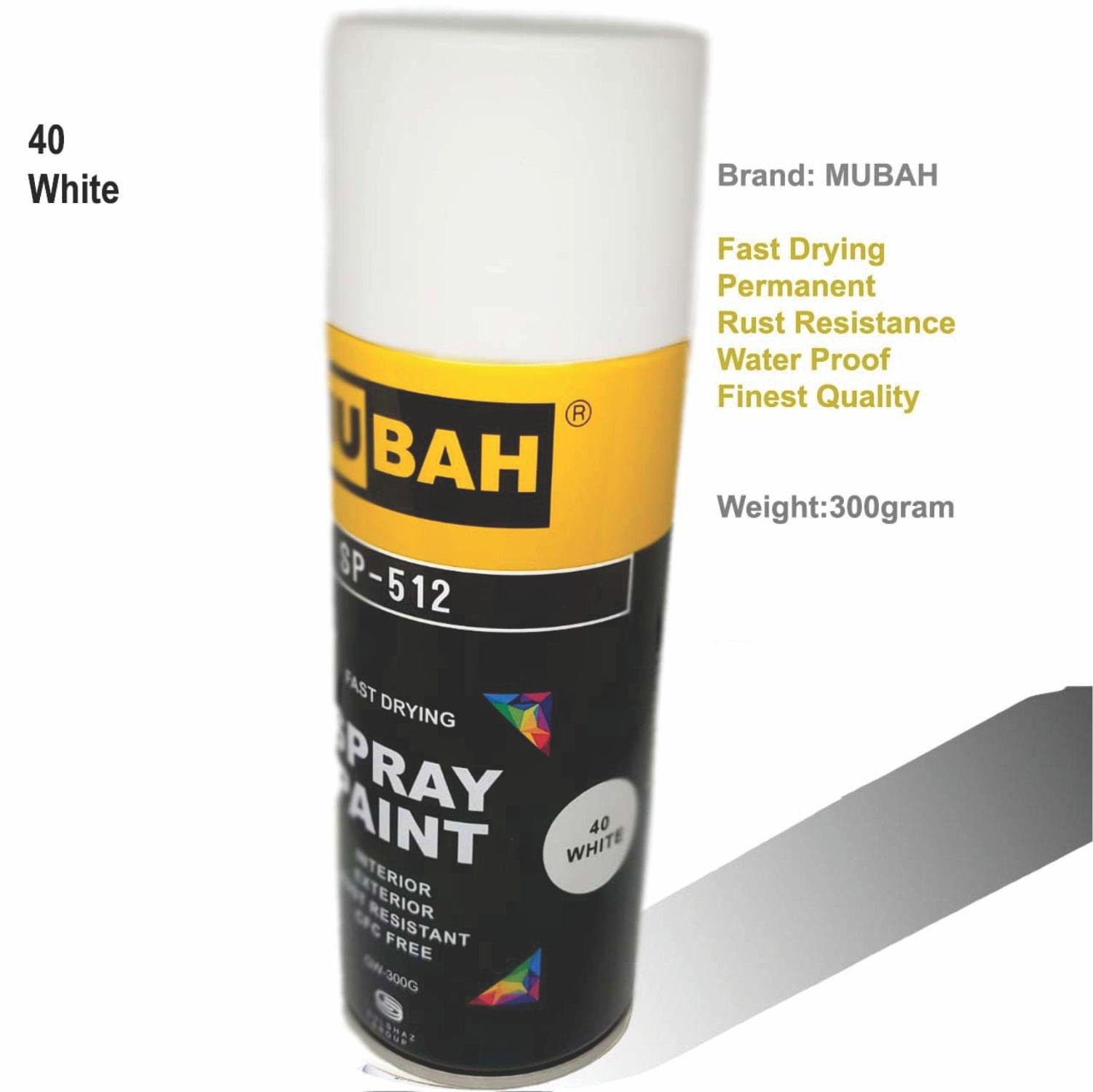 Spray Paint All Colors Avail Superior Quality mubah 300g sp-512 For Car Bike Bicycle Motor Refrigerator Furniture Painting Quick Drying