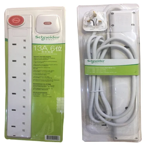 Schneider Electric 6-Socket Extension Lead with 3 Meters Cable