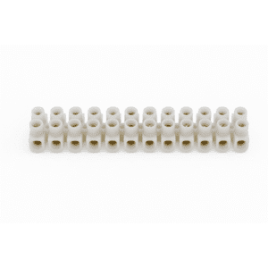 12 Way Terminal Block Connector – 15A Brass Screw Strip for Electrical Wiring