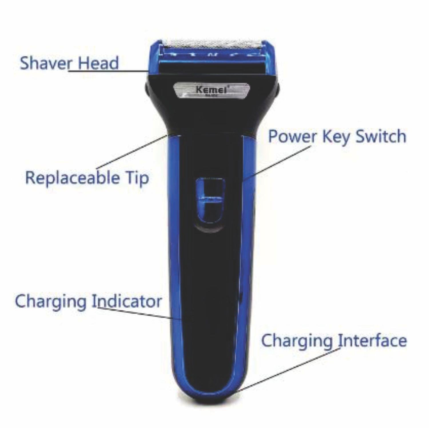 Kemei 3 In 1 Rechargeable Electric Shaver Men's Grooming Kit (KM-6332) - Image 2