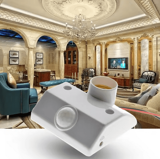 SIC AC110-240V White PIR Automatic Human Body Infrared IR Sensor Lamp Holder E27 LED Bulb Detector Up to 100W Rated load Wall Pavement/Mounted Switch for Garden Home Workplace Warehouse Factory for safety and security - Image 6