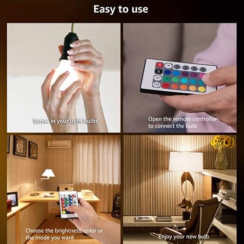 LED 12W E27 RGB 16 Multi Color Changing Light Bulb with Remote Control - Image 5