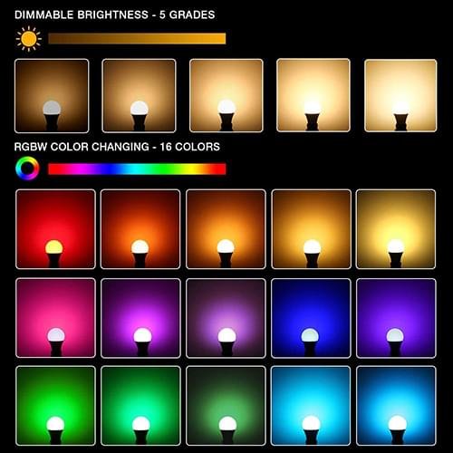 LED 12W E27 RGB 16 Multi Color Changing Light Bulb with Remote Control - Image 3