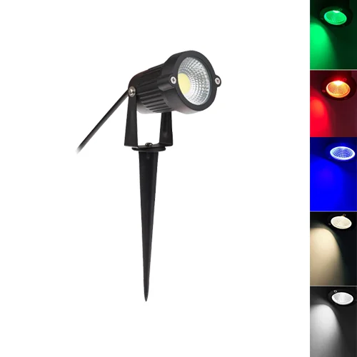 SIC 5W LED Garden Spike Light Outdoor Landscape Spotlight – Warm White, Natural White, Cool White, Red, Green & Blue