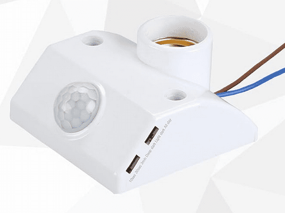 SIC AC110-240V Black PIR Automatic Human Body Infrared IR Sensor Lamp Holder E27 LED Bulb Detector Up to 100W Rated load Wall Pavement/Mounted Switch for Garden Home Workplace Warehouse Factory for safety and security - Image 4