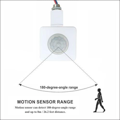 PIR Motion Sensor Human Motion Detector Light Switch Adjustable Auto On/Off Light Switch AC85-265V 180 Degrees Indoor Outdoor Waterproof IP67 - Image 4