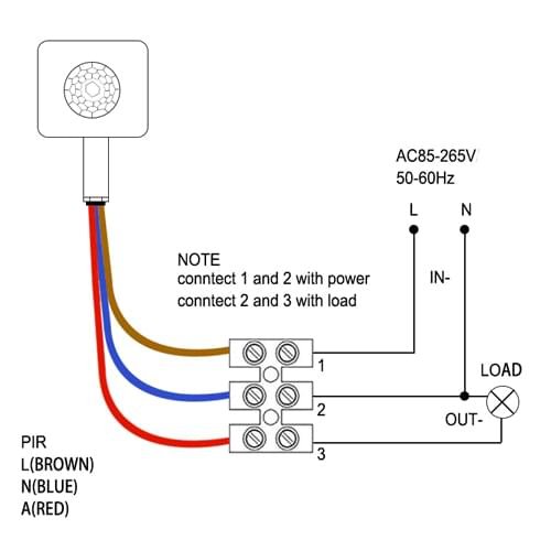 PIR Motion Sensor Human Motion Detector Light Switch Adjustable Auto On/Off Light Switch AC85-265V 180 Degrees Indoor Outdoor Waterproof IP67 - Image 6