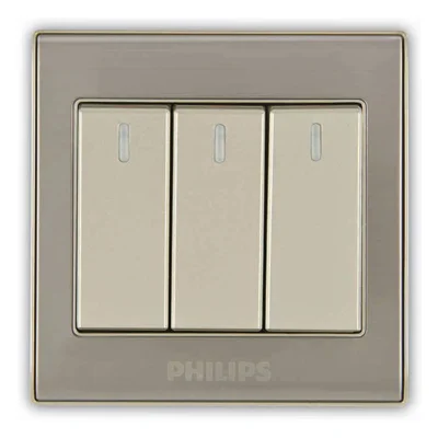 Philips 3 Gang Switch Elegant Series