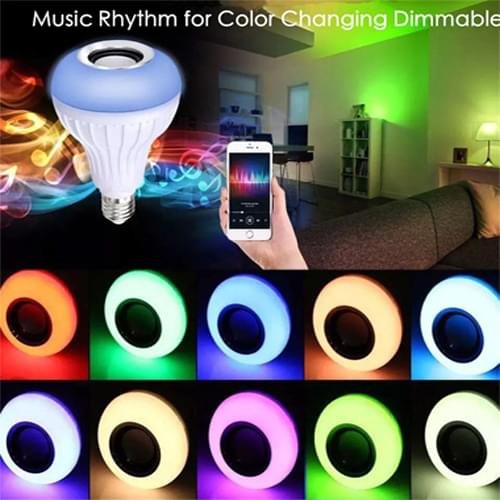 Smart LED RGB Bluetooth Speaker Bulb 12W E27 Multi Color Changing Light Bulb with Remote Control - Image 4