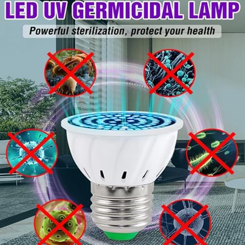 Sterilization UV LED Lamp Germicidal Light Virus Disinfection Light Bulb E27 Ultraviolet LED Lamp - Image 2