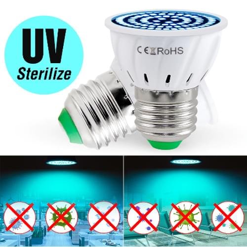 Sterilization UV LED Lamp Germicidal Light Virus Disinfection Light Bulb E27 Ultraviolet LED Lamp