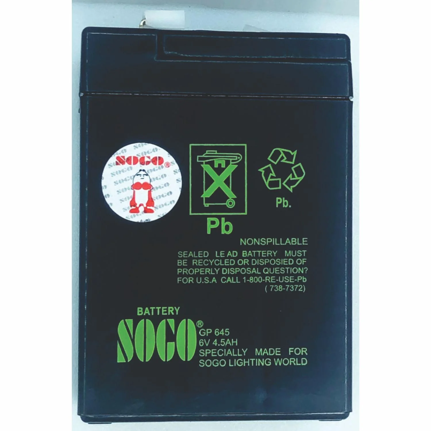 Sogo Rechargeable Battery 6V/4.5Amp