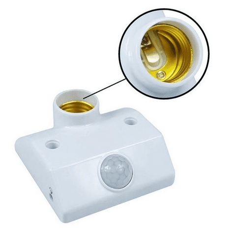 SIC AC110-240V Black PIR Automatic Human Body Infrared IR Sensor Lamp Holder E27 LED Bulb Detector Up to 100W Rated load Wall Pavement/Mounted Switch for Garden Home Workplace Warehouse Factory for safety and security - Image 3