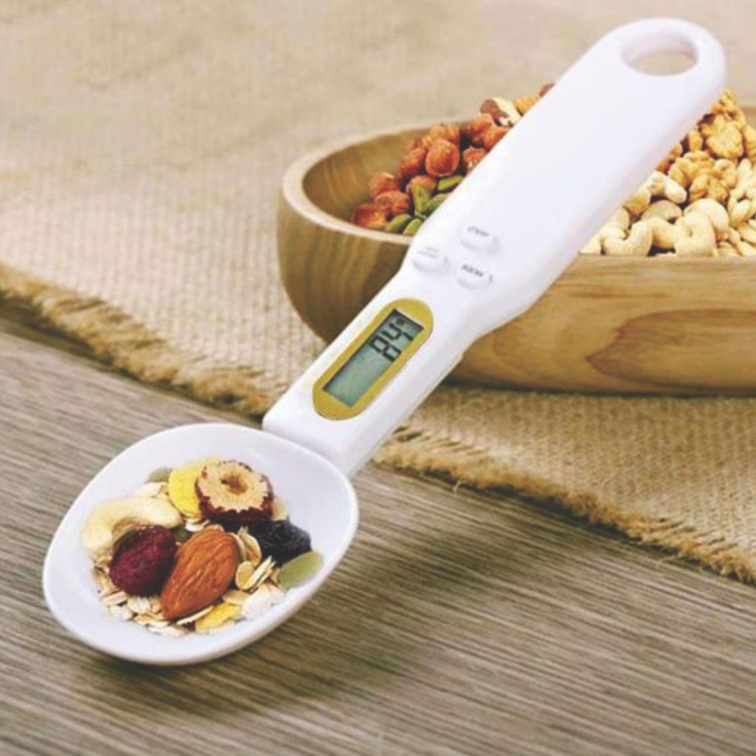 Digital Spoon Scale Weight up 1-500g Electronic Measuring Spoon Adjustable Digital Kitchen Spoons Large LCD Display Measurements Ounces Grams Karats Maximum 30 ml for Tea Milk Coffee - Image 2