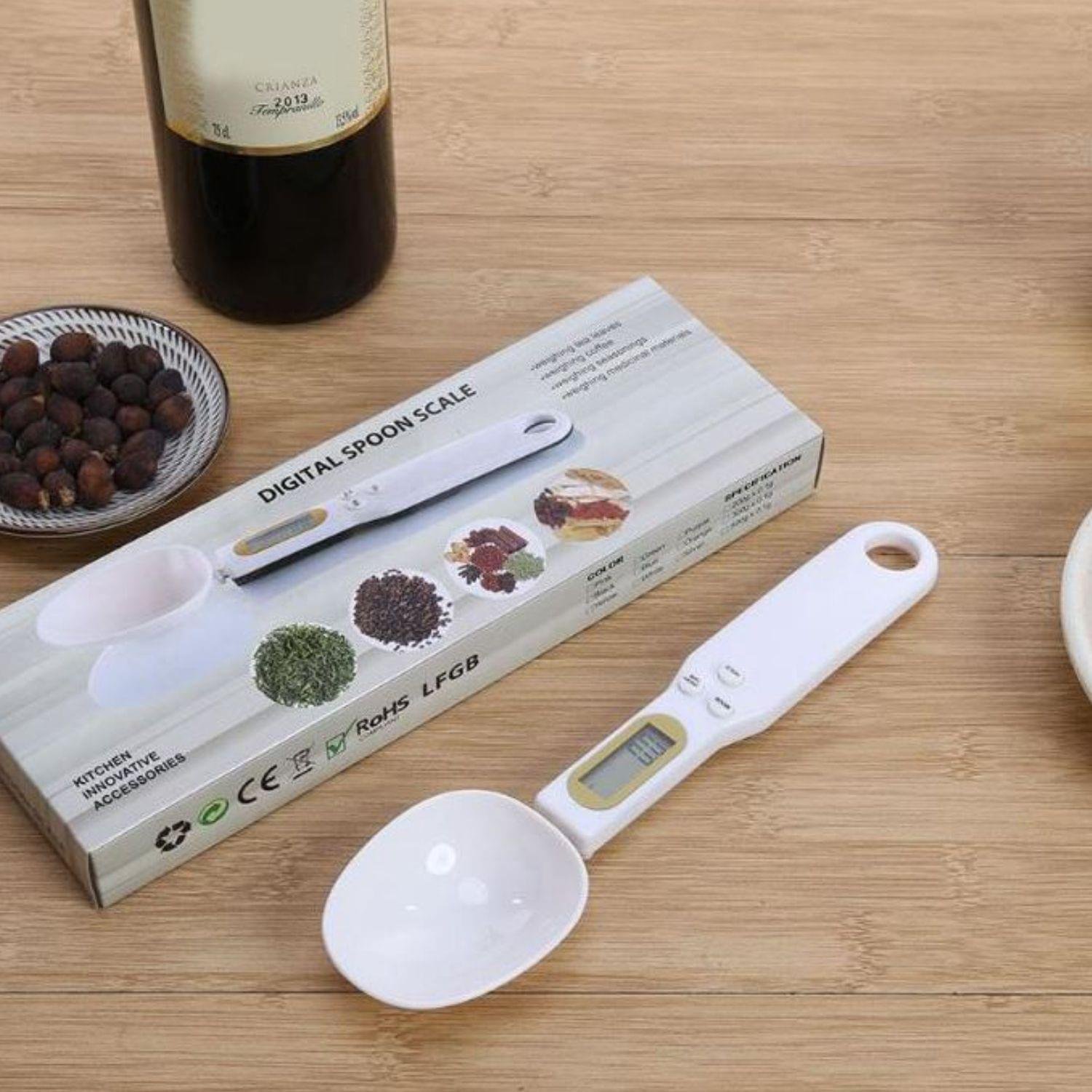 Digital Spoon Scale Weight up 1-500g Electronic Measuring Spoon Adjustable Digital Kitchen Spoons Large LCD Display Measurements Ounces Grams Karats Maximum 30 ml for Tea Milk Coffee - Image 4