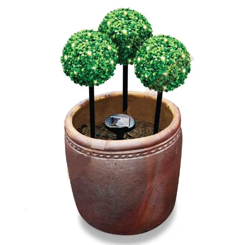 Solar 3 Pack Outdoor Garden Lights Topiary Tree Bush Lights