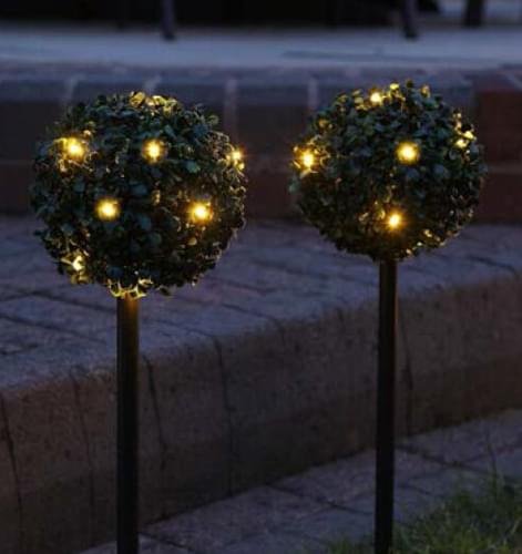 Solar 3 Pack Outdoor Garden Lights Topiary Tree Bush Lights - Image 2