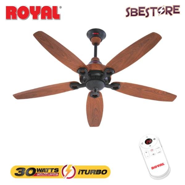 Royal Ceiling Fan 56 inch Ornament Turbo 30 Watt Copper - Image 3