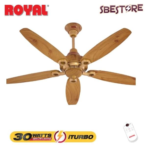 Royal Ceiling Fan 56 inch Ornament Turbo 30 Watt Copper - Image 4