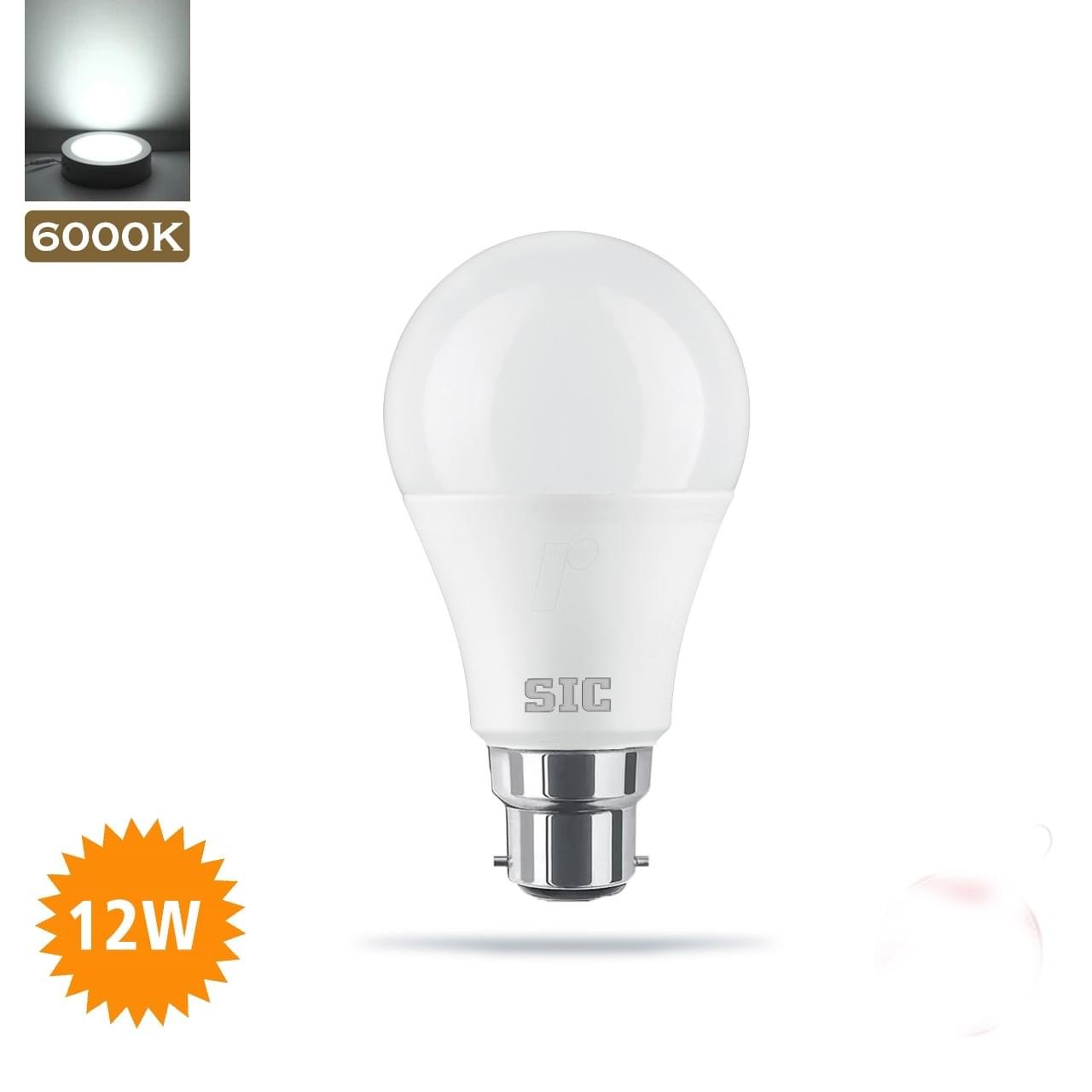 SIC 12 Watt Led Bulb B22 Base - Image 3