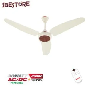 Royal Ceiling Fan Passion Grace off white with brown plate