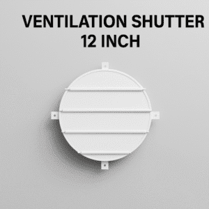 round metal shutter white 12 inch