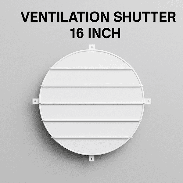 16 inch round metal shutter