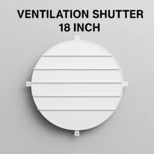 round metal shutter white 18 inch