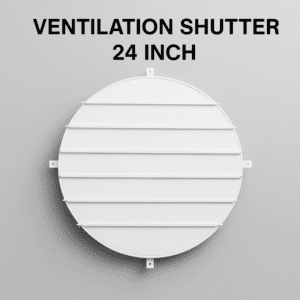 white round metal shutter 24 inch