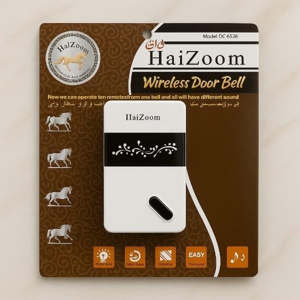 wireless door bell in black and white color